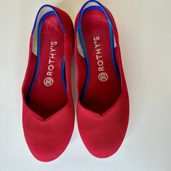 Rothy's Red and Blue Flats - Picture 1 of 8